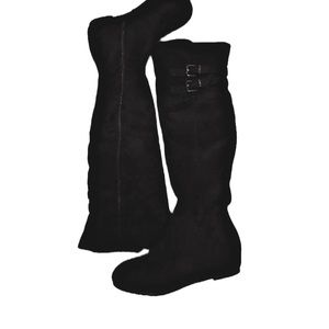 Black Thigh High Boots